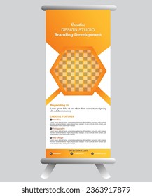 Women empowerment or business women themed modern roll up banner template