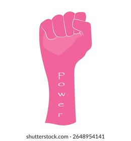 Women empowerment concept, hand and arm demonstration,  vector illustration design background 