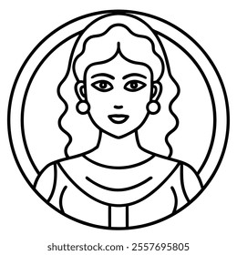 Women Empowerment Equality Outline Vector.