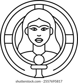 Women Empowerment Equality Outline Vector.