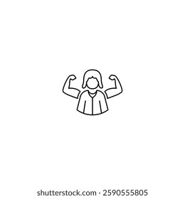 women empowerment icon on white background for international women's day.