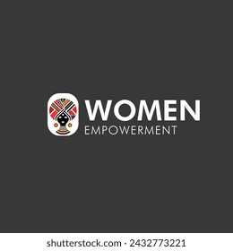 Women empowerment logo design vector