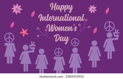 Women empowerment movement pattern. International Women’s day graphic in vector typography poster with handwritten calligraphy text, Vector illustration.