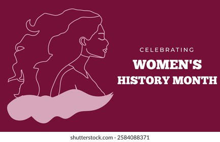 Women empowerment movement pattern. women's history month banner graphic in vector typography poster with handwritten calligraphy text, Vector illustration.