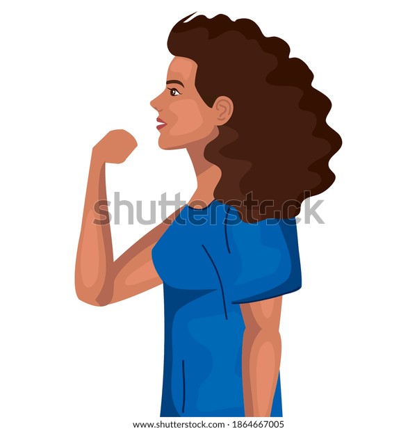 Women Empowerment Woman Cartoon Side Doing Stock Vector Royalty Free 1864667005 4729