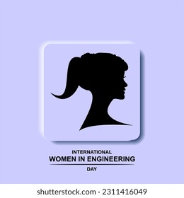 women in engineering day Holiday concept. Template for background, banner, card, poster, t-shirt with text inscription