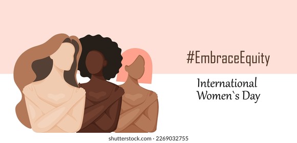 Women, equity, embrace, 2023, embraceequity. Women's Day 2023 banner