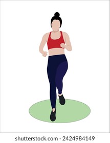 WOMEN EXERCISE ILLUSTRATION VECTOR IMAGE.