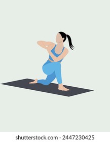 Mujeres Ejercicio Ilustración vectorial .entrenamiento Vector.