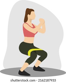 women exercising squat workout routine