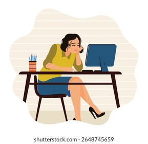 Women are experiencing a creativity crisis. Young women feel bored and exhausted when working in front of the computer.