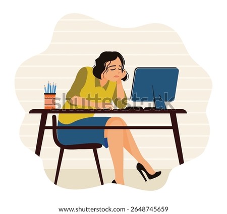 Women are experiencing a creativity crisis. Young women feel bored and exhausted when working in front of the computer.
