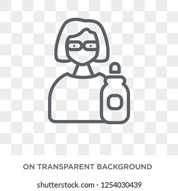 Women Eye Care icon. Trendy flat vector Women Eye Care icon on transparent background from Ladies collection. High quality filled Women Eye Care symbol use for web and mobile
