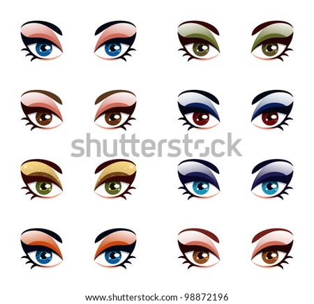women eyes set