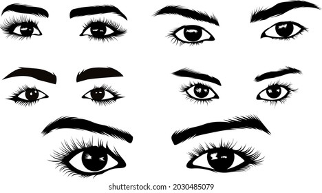 Women Eyes Silhouette Art Collection