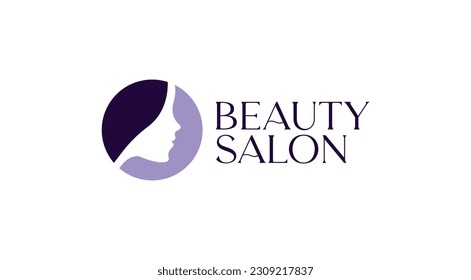 Women face beauty salon logo vector design. Beauty salon logo design