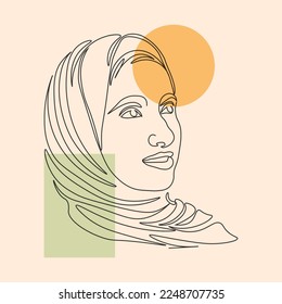 women face line art design