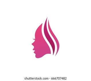 Women Face Logo Stock Vector (royalty Free) 666707482