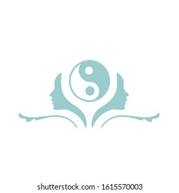 women face logo design vector template sign