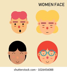 Women face pack flat