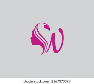 Women Face in 'W' Letter. This logo can use: Beauty Parlor, Spa, Lady Store, Fashion, Etc...,