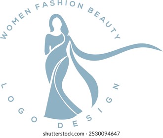 Women Fashion Beauty logo design. Luxury Fashion logo design. beauty fashion logo design. Beauty shop logo design. Lady shop icon vectors. Modern Beauty Parlor vectors. Modern dress Icon template arts