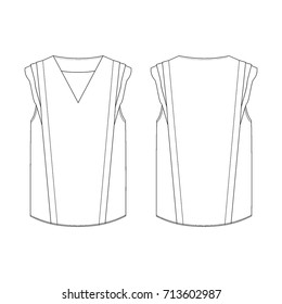 women fashion blouse vector