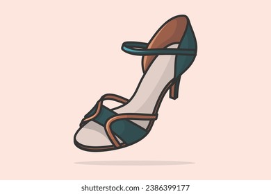 Women Fashion Footwear Sandal vector illustration. Beauty fashion objects icon concept. Modern style event sandal shoe vector design with shadow.