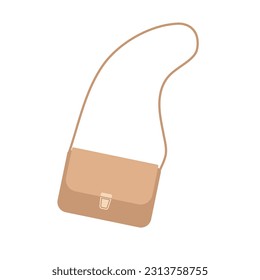 Women fashion handbag on white background. Vector illustration. Luxury modern leather accessory