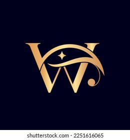 women fashion hotel luxury logo letter W