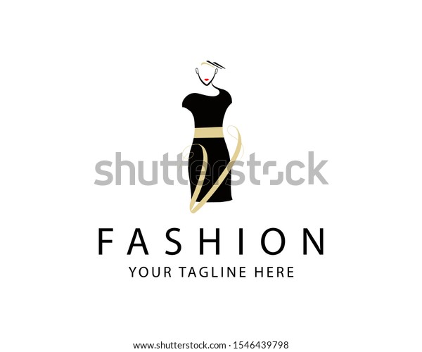 Women Fashion Logo Template Incomplete Shape Stock Vector (Royalty Free ...