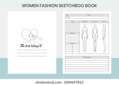 Wam Fashion Sketchboo Book Kdp Interior