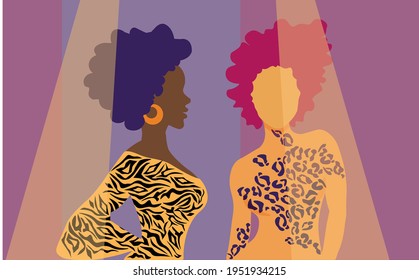 women fashion spotlight party safari