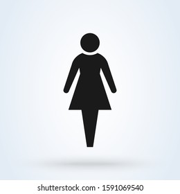 women, female symbol Simple vector modern icon design illustration.