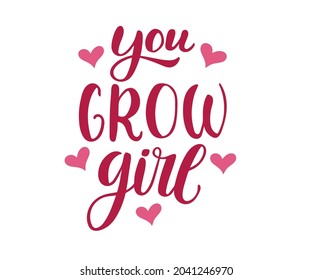 Women feminist quotes. Female motivational slogan, positive and inspirational hand drawn lettering. Women vector illustrations. 