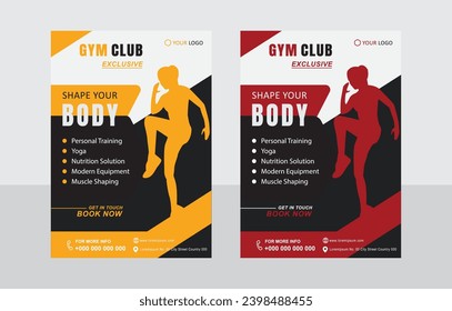 women fitness flyer. suitable for printing. design template vector.