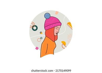 women flat illustration character vector