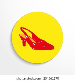 Women flat shoe icon illustration