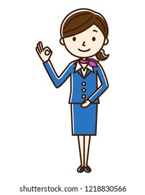 Women flight attendant.