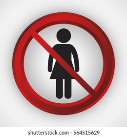 women forbidden icon image vector illustration design 