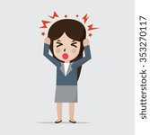 Women get headache vector illustration