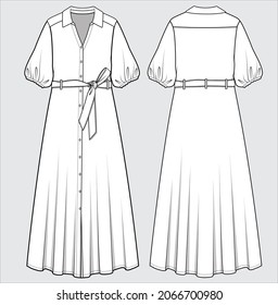 WOMEN AND GIRLS DRESS IN VECTOR