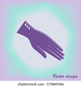 Women gloves icon