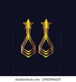 women gold Earrings  jewelry , Vector ,Images free download