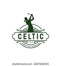 Women Golf Club creative logo