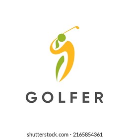 Women Golf Logo Design Illustration