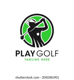 women golf sport inspiration illustration logo design