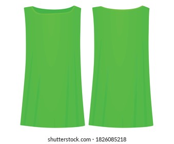 Women green t shirt. vector illustration