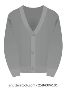 Women grey jumper. vector illustration