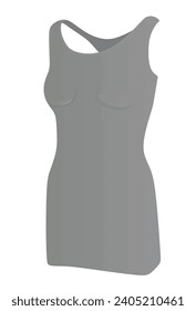 Women grey top tank. vector illustration